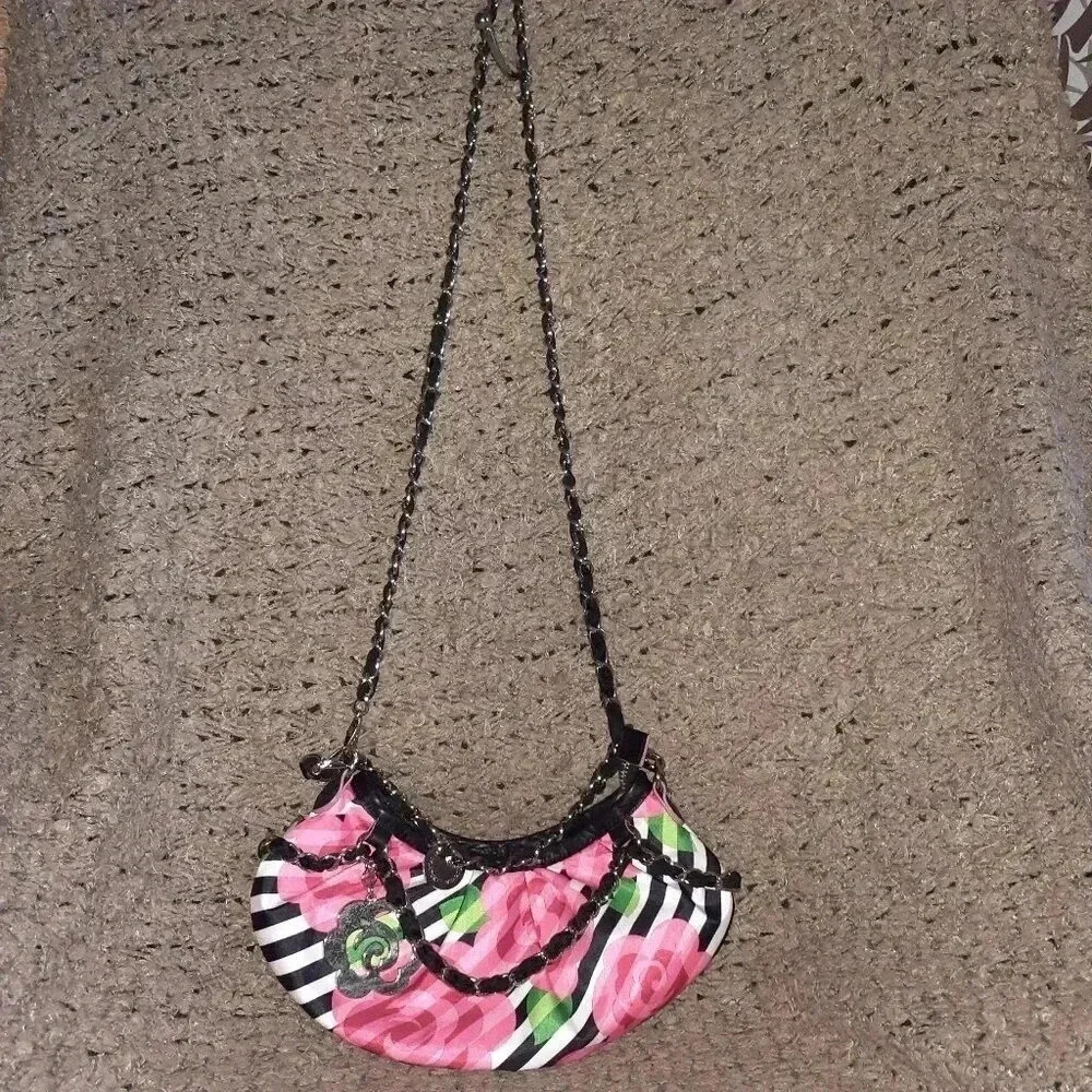 Y2K-LE SPORTSAC X OC-TIJUANA ROSE-Hobo-Complete-2 Straps/Hang Charm-Near Mint
